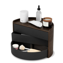 Carica l'immagine nel visualizzatore di Gallery, Portagioie organizer in legno Moona nero/noce UMBRA