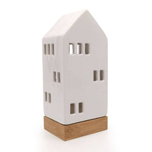 Carica l'immagine nel visualizzatore di Gallery, Casetta portacandele in ceramica h 22,5 cm