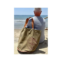 Carica l'immagine nel visualizzatore di Gallery, Borsa da spiaggia retrò RR40 in tela militare riciclata