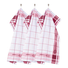 Carica l'immagine nel visualizzatore di Gallery, Set 3 canovacci cotone ritorto Tiseco rossi