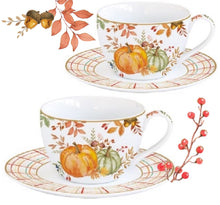 Carica l'immagine nel visualizzatore di Gallery, Set 2 tazzine da caffè con piattino Harvest