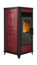 Carica l'immagine nel visualizzatore di Gallery, Termostufa a pellet KLOVER THERMOCLASS bordeaux OFFERTA ULTIMO PEZZO OUTLET