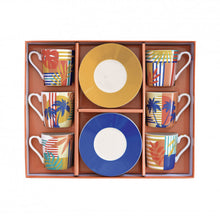 Carica l'immagine nel visualizzatore di Gallery, Set 6 tazzine caffè + piattino porcellana Bahia Easy Life