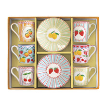 Carica l'immagine nel visualizzatore di Gallery, Servizio caffè 6 tazze con piattino Fruit Mania Easy Life
