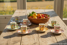 Carica l'immagine nel visualizzatore di Gallery, Servizio caffè 6 tazze con piattino Fruit Mania Easy Life