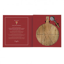 Carica l'immagine nel visualizzatore di Gallery, Set regalo tagliere pizza in legno con tagliapizza Gift Novels