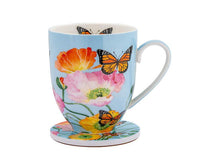 Carica l'immagine nel visualizzatore di Gallery, Tazza mug 400ml con sottobicchiere "Field of Poppies" by Gabby Malpas