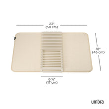 Carica l'immagine nel visualizzatore di Gallery, Tappetino in microfibra con scolapiatti UDry color lino Umbra