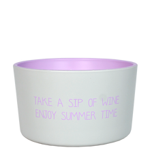 Carica l'immagine nel visualizzatore di Gallery, Candela di soia outdoor alla citronella-Take a sip of wine. Enjoy summer time.- MY FLAME