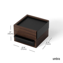 Carica l'immagine nel visualizzatore di Gallery, Portagioie in legno Stowit Mini noce UMBRA