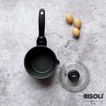 Carica l'immagine nel visualizzatore di Gallery, Pentolino induzione alluminio pressofuso con coperchio Ø16 RISOLÌ BlackPlus