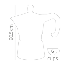 Carica l'immagine nel visualizzatore di Gallery, Caffettiera induzione MissMoka prestige 6 tazze