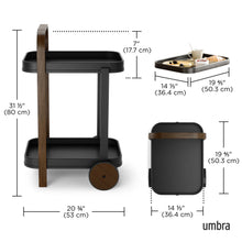 Carica l'immagine nel visualizzatore di Gallery, Carrello bar storage e porta oggetti modello Bellwood UMBRA