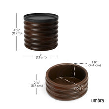 Carica l'immagine nel visualizzatore di Gallery, Portagioie in legno Tesora Wood Noce nero Umbra