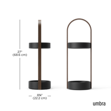 Carica l'immagine nel visualizzatore di Gallery, Portaombrelli Bellwood nero/noce Umbra