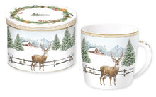 Carica l'immagine nel visualizzatore di Gallery, Tazza in porcellana in scatola regalo di latta WHITE FOREST