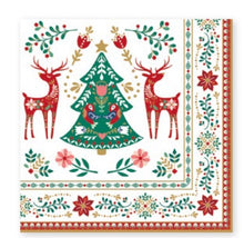 Carica l'immagine nel visualizzatore di Gallery, Confezione di 20 tovaglioli CHRISTMAS FOLK