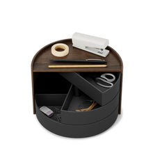 Carica l'immagine nel visualizzatore di Gallery, Portagioie organizer in legno Moona nero/noce UMBRA