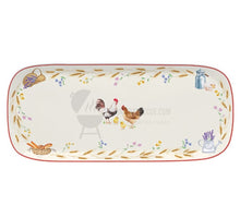 Carica l'immagine nel visualizzatore di Gallery, Piatto da portata in porcellana 40x17,5 Country Life - Prezzo Outlet