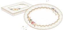 Carica l'immagine nel visualizzatore di Gallery, Vassoio ovale in porcellana in colour WHITE ELEGANCE