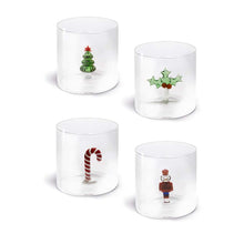 Carica l'immagine nel visualizzatore di Gallery, Bicchiere in vetro con soggetto interno Gingerbread