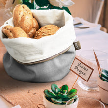 Carica l'immagine nel visualizzatore di Gallery, Sacchetto riscaldabile per pane WD Lifestyle cotone grigio