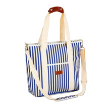 Carica l'immagine nel visualizzatore di Gallery, Borsa termica sile Tote righe blu