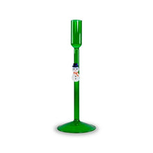 Carica l'immagine nel visualizzatore di Gallery, Portacandele in vetro verde 24cm Pupazzo di Neve