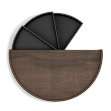 Carica l'immagine nel visualizzatore di Gallery, Portagioie organizer in legno Moona nero/noce UMBRA