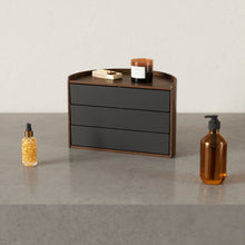 Carica l'immagine nel visualizzatore di Gallery, Portagioie organizer in legno Moona nero/noce UMBRA