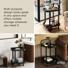 Carica l'immagine nel visualizzatore di Gallery, Carrello bar storage e porta oggetti modello Bellwood UMBRA