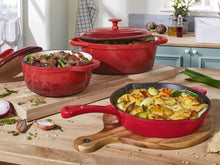 Carica l'immagine nel visualizzatore di Gallery, Casseruola cocotte ovale Provenza lt.12 in ghisa smaltata Kūchenprofi