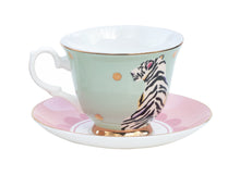 Carica l'immagine nel visualizzatore di Gallery, Tazza da tè con piattino Yvonne Ellen Safari Tiger