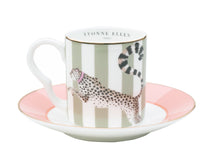 Carica l'immagine nel visualizzatore di Gallery, Set 2 tazzine espresso con piattino Yvonne Ellen Parrot/Cheetah