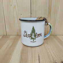 Carica l'immagine nel visualizzatore di Gallery, Tazza RETROPOT acciaio smaltato "Stop & Look"