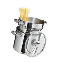 Carica l'immagine nel visualizzatore di Gallery, Casseruola pastaiola inox + coperchio vetro Ø22 KÜCHENPROFI SAN REMO