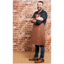 Carica l'immagine nel visualizzatore di Gallery, Grembiule barbecue in pelle marrone ZASSENHAUS