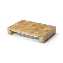 Carica l'immagine nel visualizzatore di Gallery, Tagliere in legno 39x27x6,5 con 1 contenitore inox Continenta