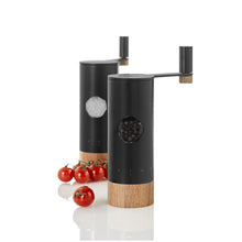 Carica l'immagine nel visualizzatore di Gallery, Macina a mano pepe e sale Powermill acciaio nero e quercia AdHoc