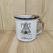 Carica l'immagine nel visualizzatore di Gallery, Tazza RETROPOT acciaio smaltato "Free Camping"