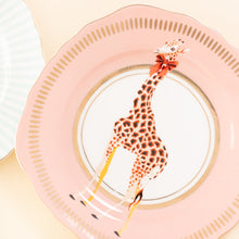 Carica l'immagine nel visualizzatore di Gallery, Set 4 piatti torta Yvonne Ellen GIRAFFE/LEOPARD/DOG/BIRDS TEA