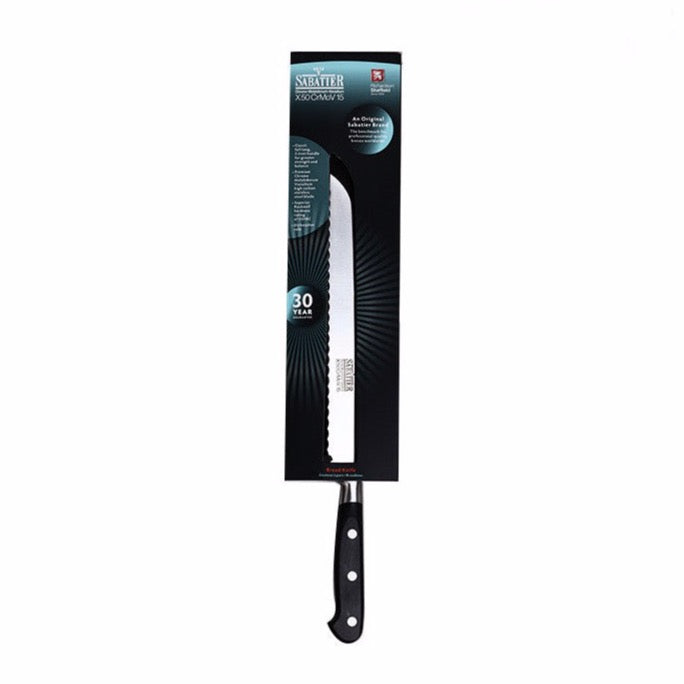 Coltello dentato destro per pane e lievitati 20 cm giallo IVO