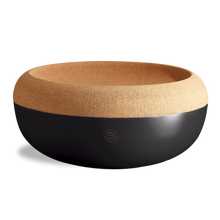 Carica l'immagine nel visualizzatore di Gallery, Fruttiera ceramica e sughero Emile Henry Noir truffe