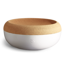 Carica l'immagine nel visualizzatore di Gallery, Fruttiera ceramica e sughero Emile Henry Blanc