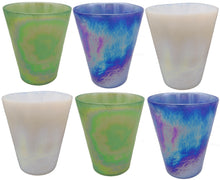 Carica l'immagine nel visualizzatore di Gallery, Confezione 6 bicchieri cristallo opalescente Yalos Murano