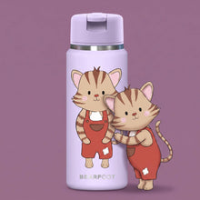 Carica l'immagine nel visualizzatore di Gallery, Borraccia termica TINY per bambini in acciaio inox - gatto lilla
