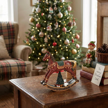 Carica l'immagine nel visualizzatore di Gallery, Cavallo a dondolo con albero di Natale h13 Incanto di Natale
