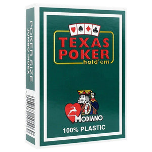 Carte da gioco Texas Poker Hold Em (verde scuro) Modiano