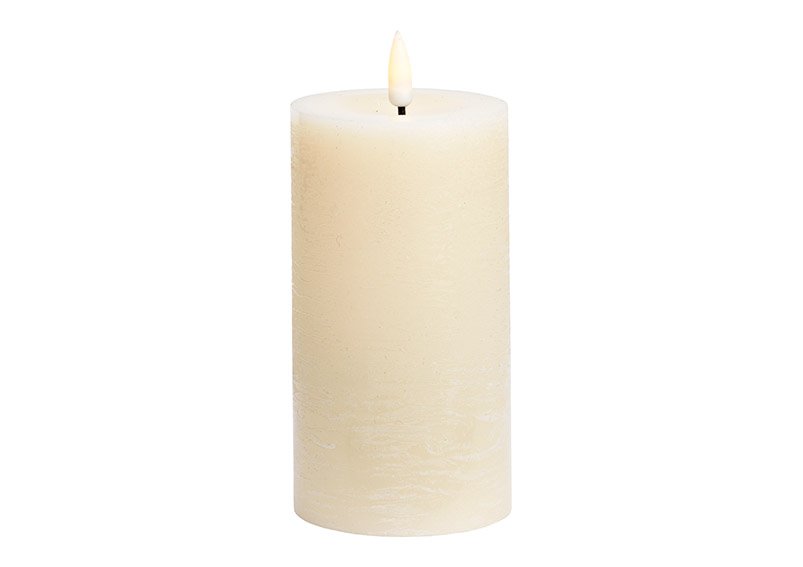 Candela led in cera Ø5,0 x 10 color crema