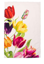 Carica l&#39;immagine nel visualizzatore di Gallery, Canovaccio 100% lino 45x70 Tulipani Multicolor
